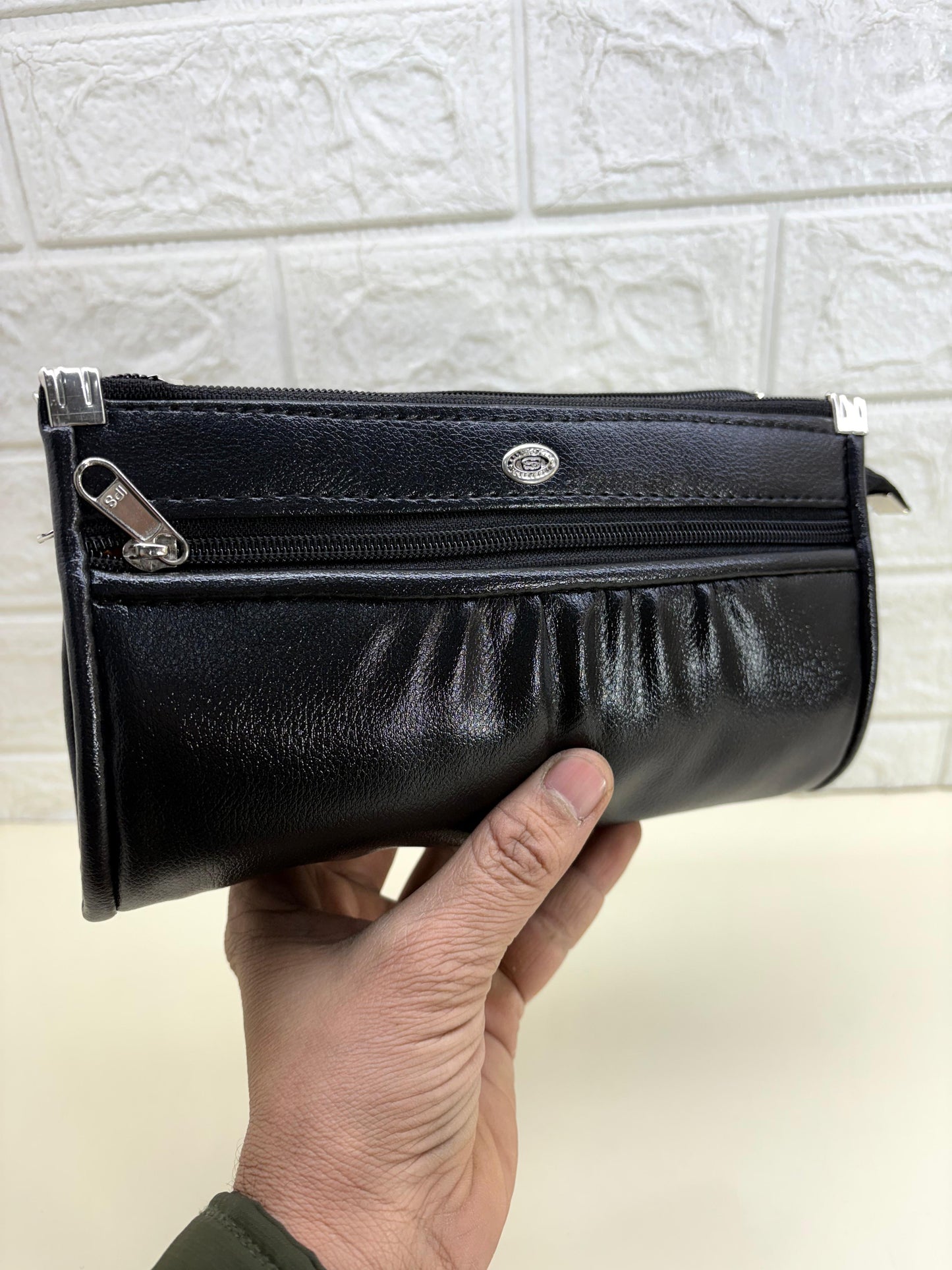 Multiple Pocket Artificial Leather Clutch for Women