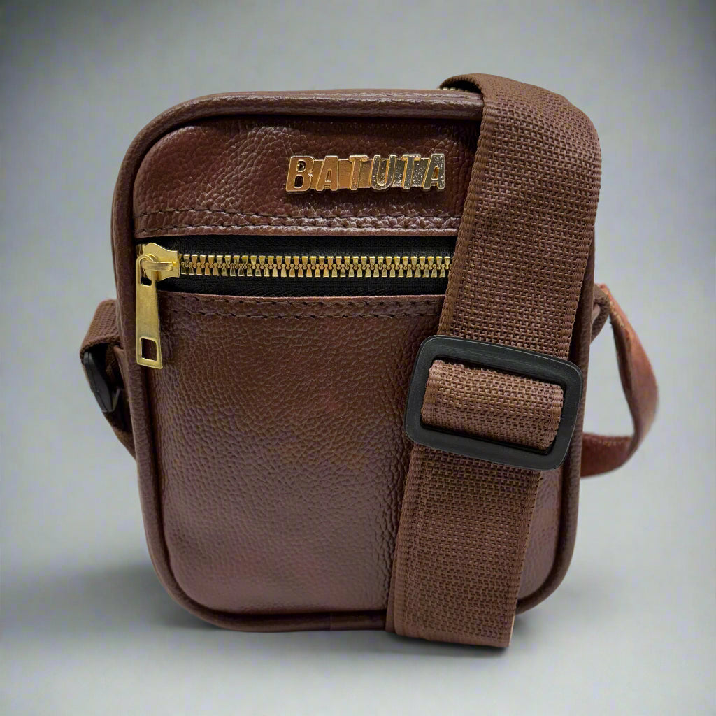 Men's and Women's Genuine Leather Sling Bag | Crossbody Shoulder Bag for Travel & Office | Vegan Leather Bag with Adjustable Strap & Spacious Design