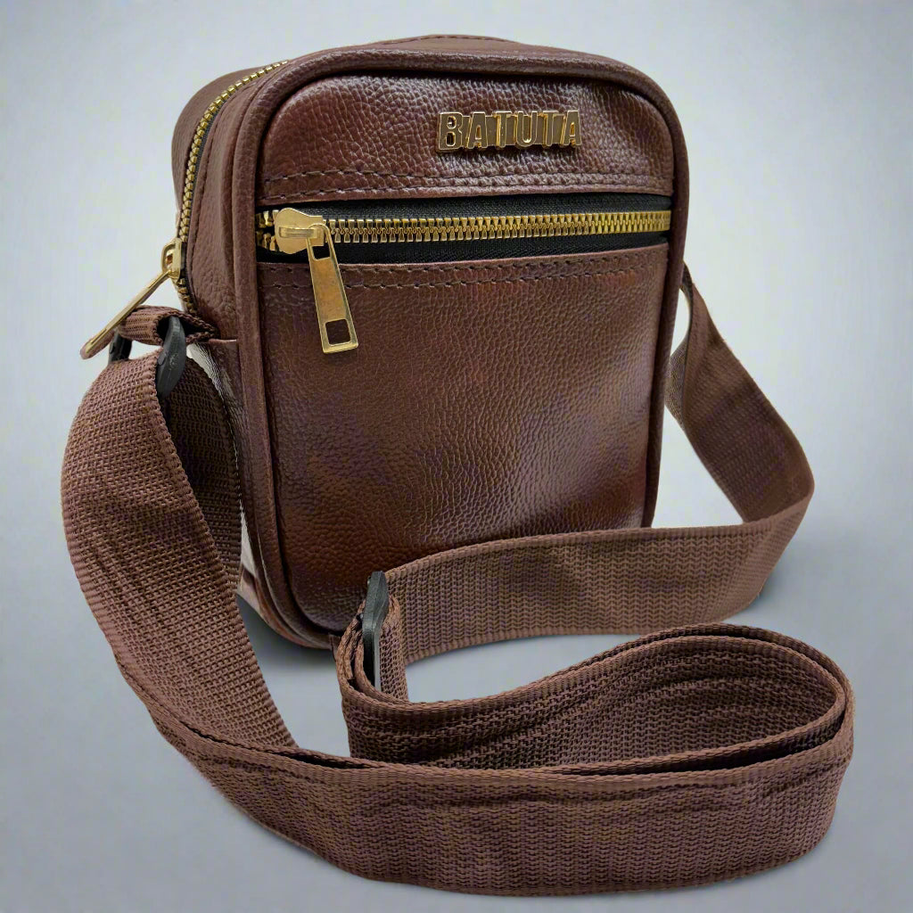 Men's and Women's Genuine Leather Sling Bag | Crossbody Shoulder Bag for Travel & Office | Vegan Leather Bag with Adjustable Strap & Spacious Design