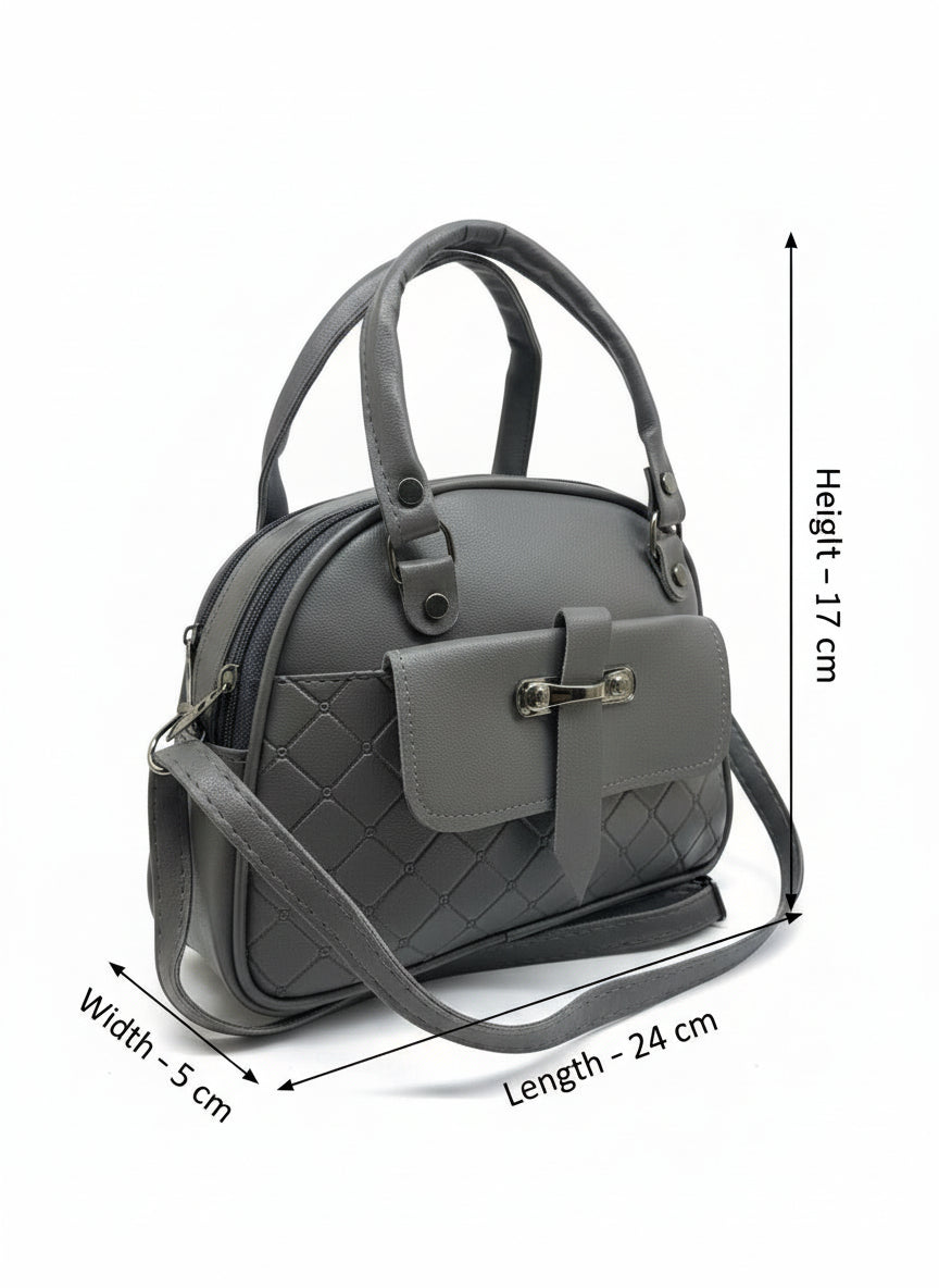 BATUTA - Women's Girls Quilted Cross Body Sling Bag with Height Adjustable Belt