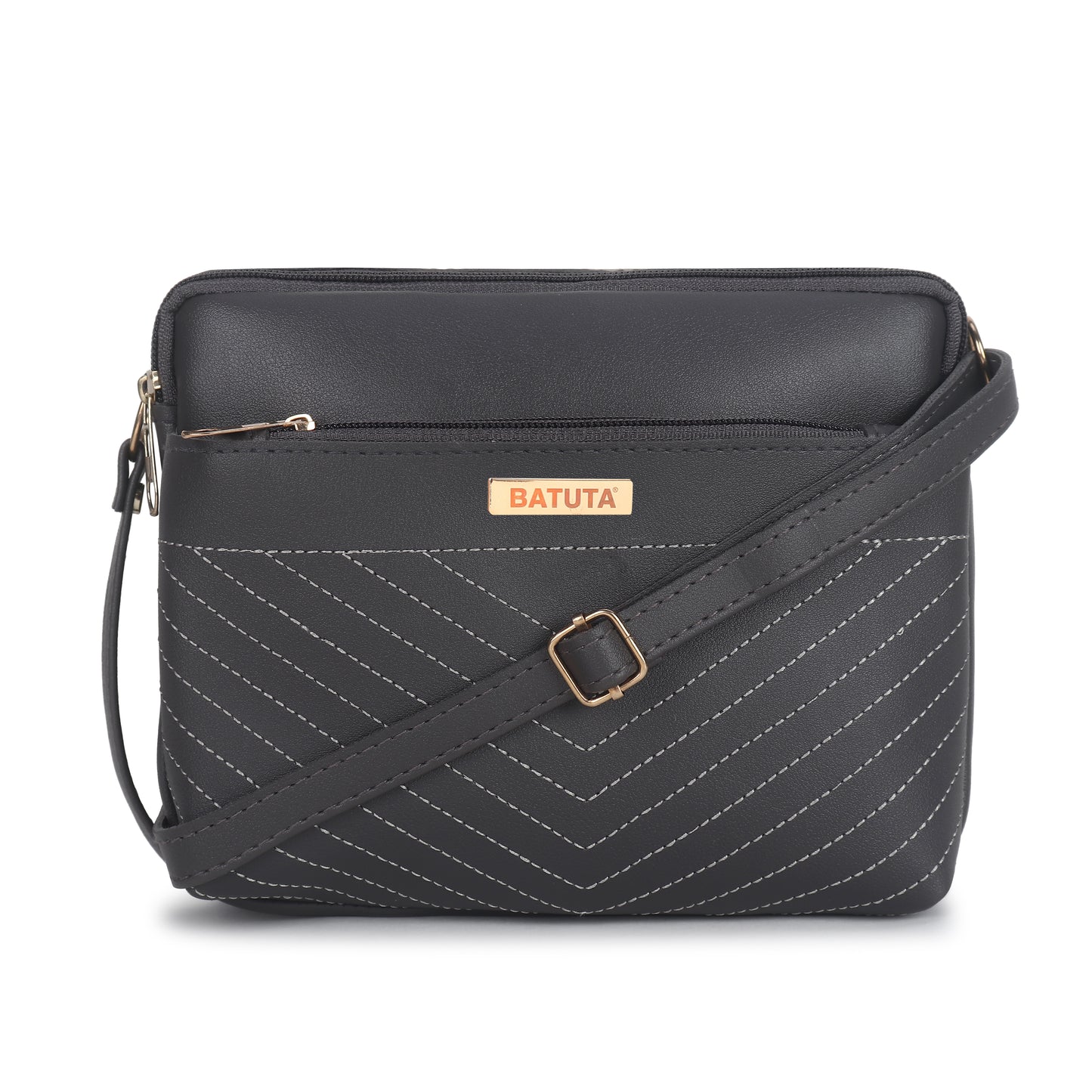 Women's Girls Quilted Cross Body Sling Bag with Height Adjustable Belt