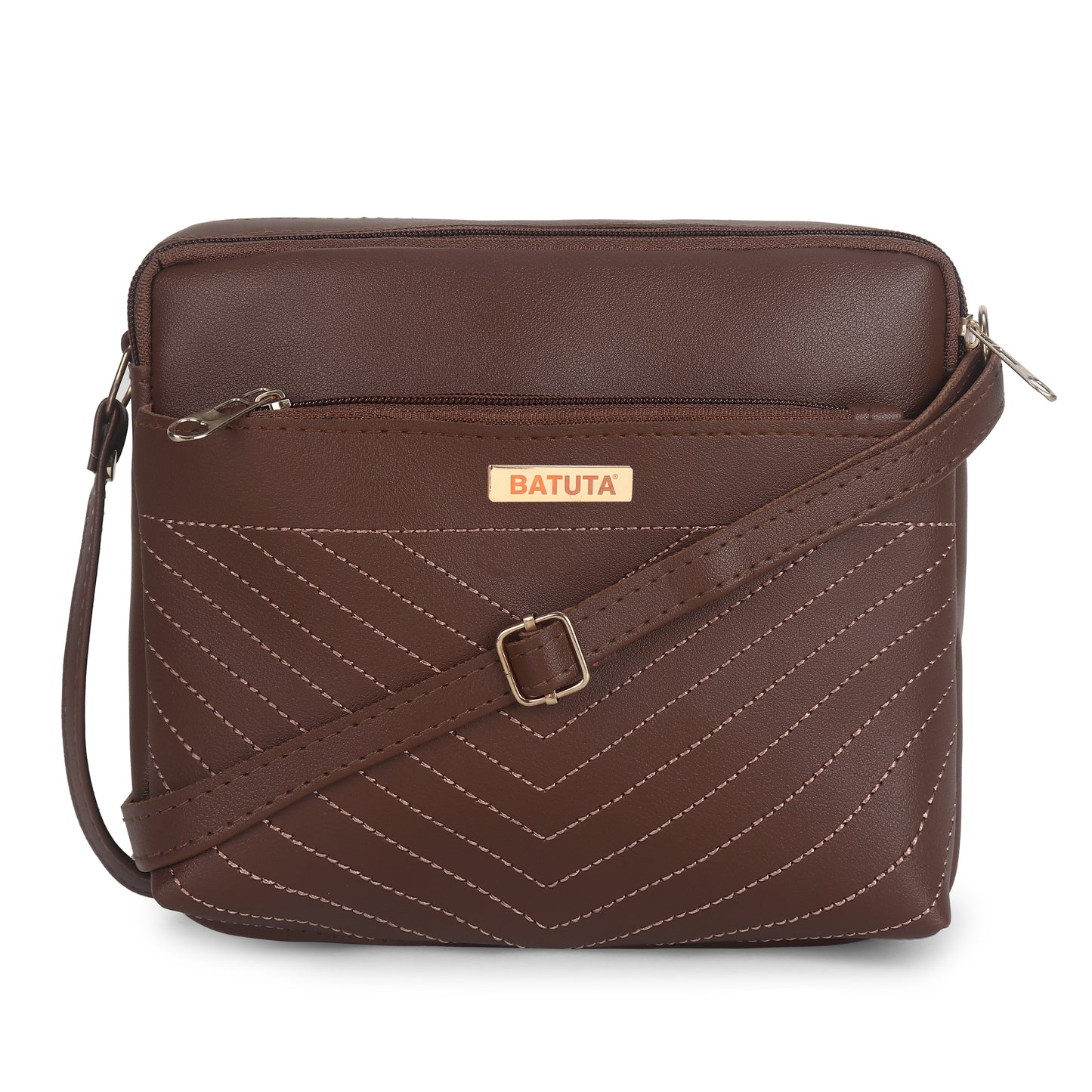 Women's Girls Quilted Cross Body Sling Bag with Height Adjustable Belt
