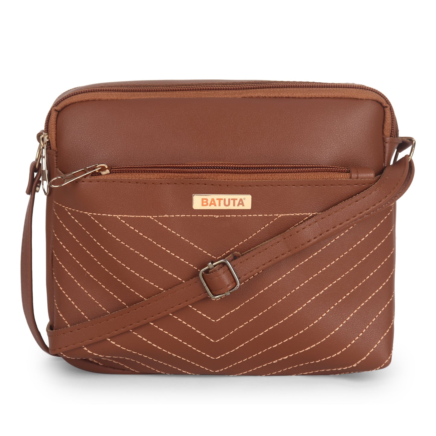 Women's Girls Quilted Cross Body Sling Bag with Height Adjustable Belt