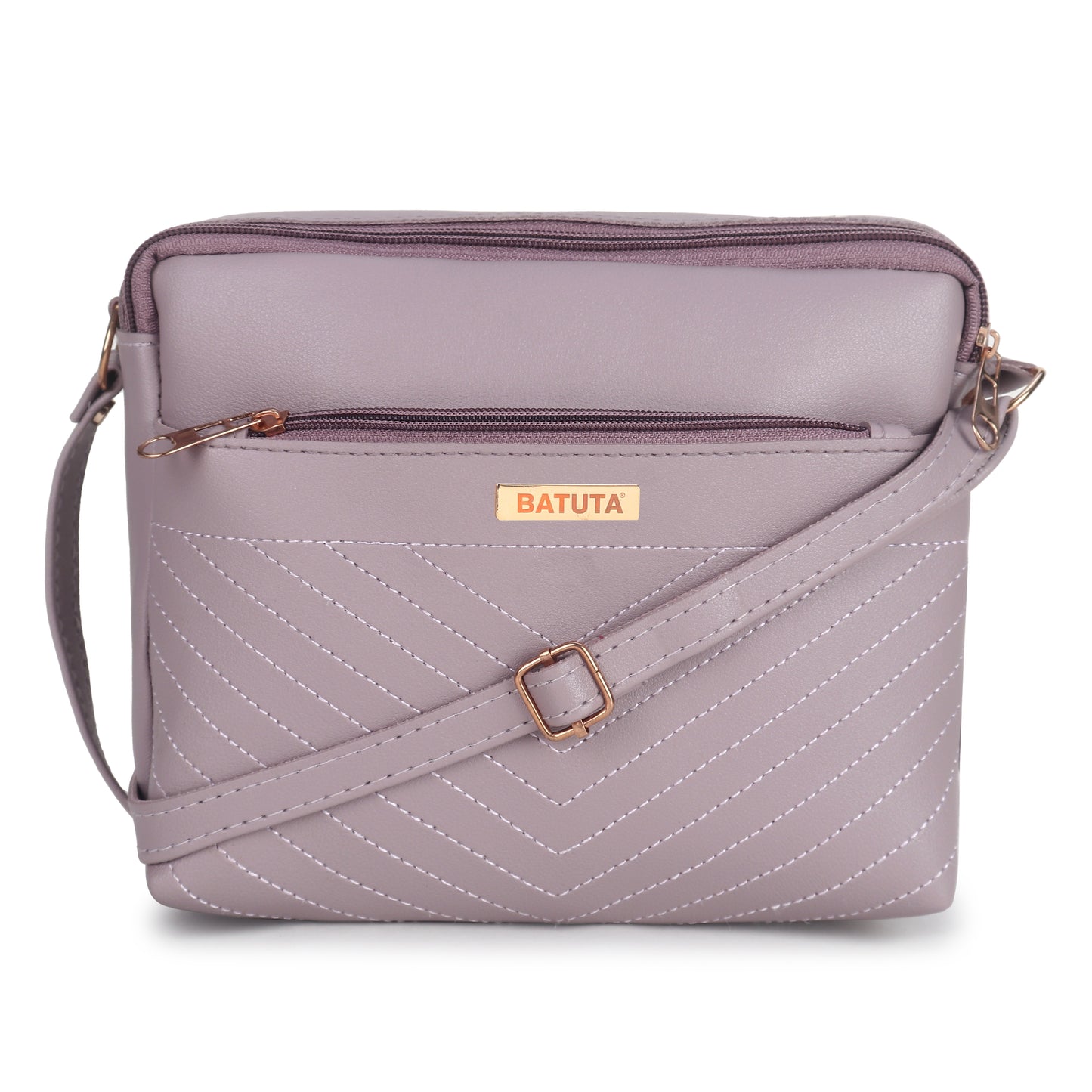 Women's Girls Quilted Cross Body Sling Bag with Height Adjustable Belt