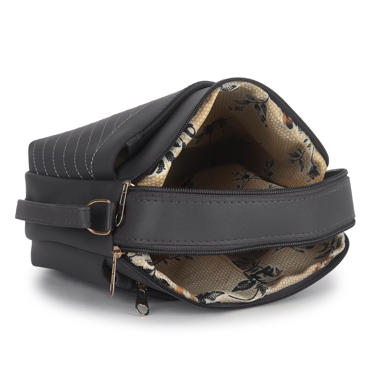 Women's Girls Quilted Cross Body Sling Bag with Height Adjustable Belt
