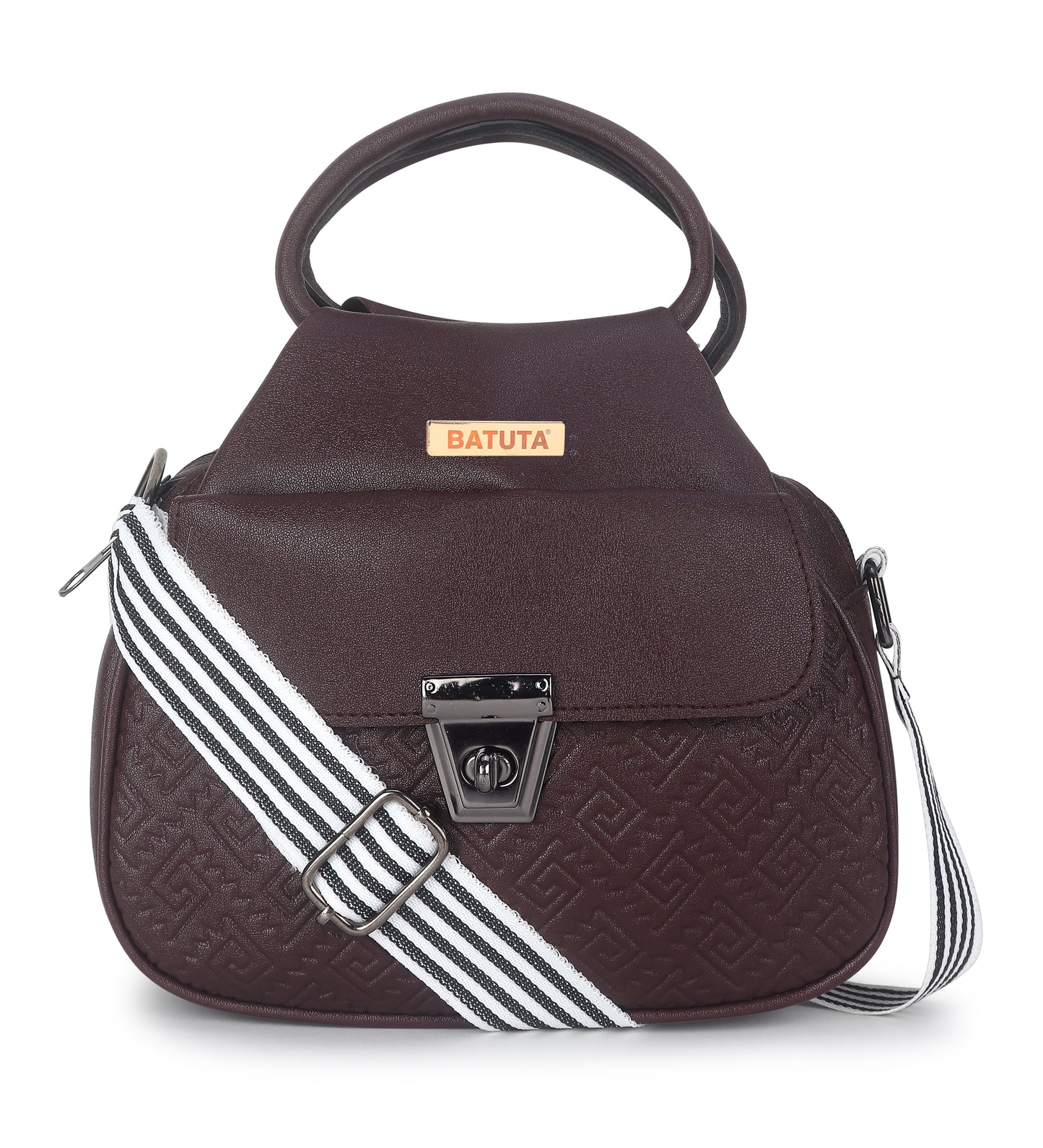 Women's Multi-Zipper Sling Bag, PU Leather Crossbody Purse,