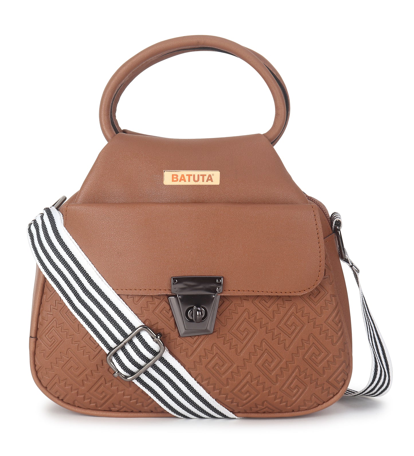 Women's Multi-Zipper Sling Bag, PU Leather Crossbody Purse,