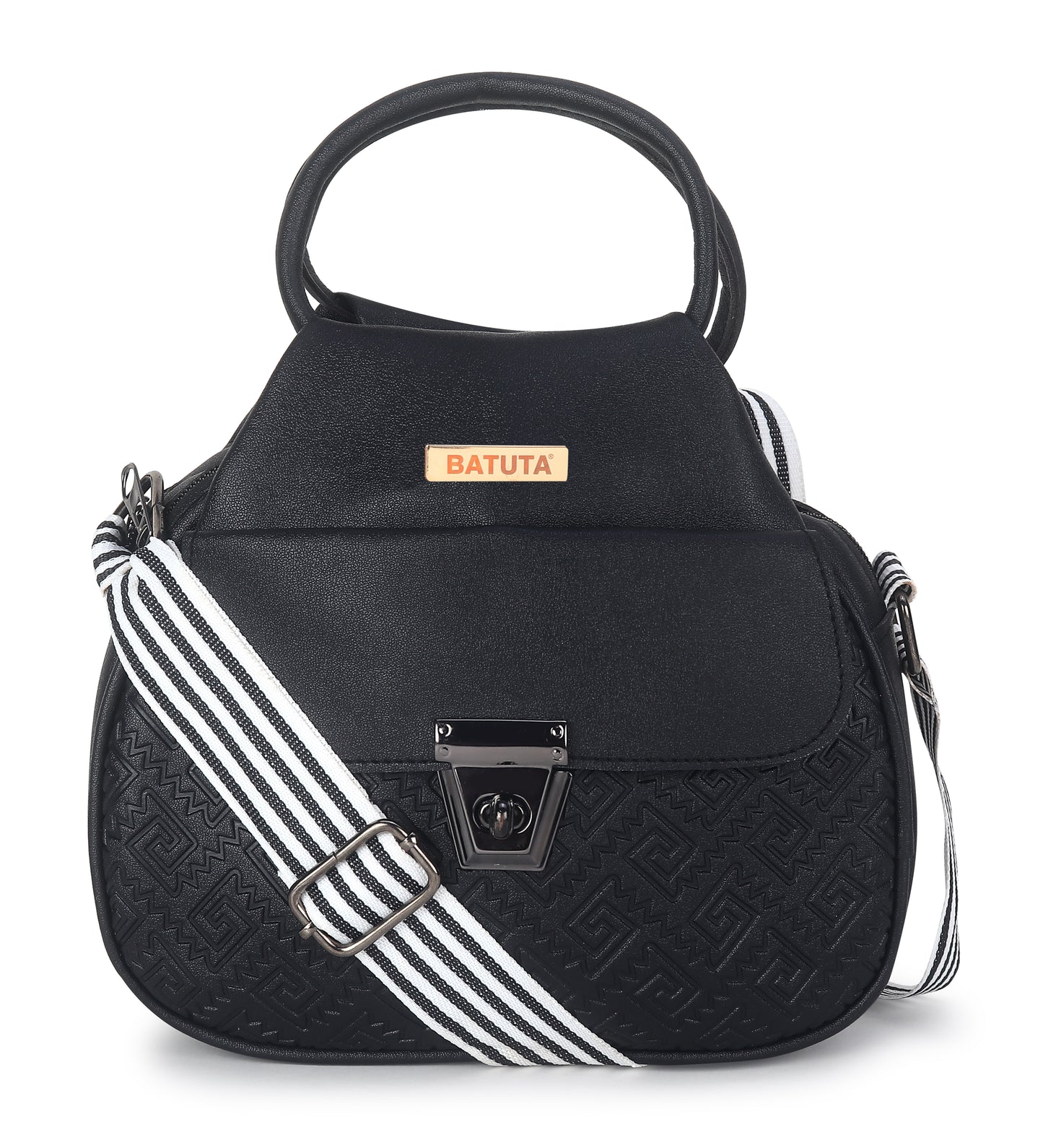 Women's Multi-Zipper Sling Bag, PU Leather Crossbody Purse,