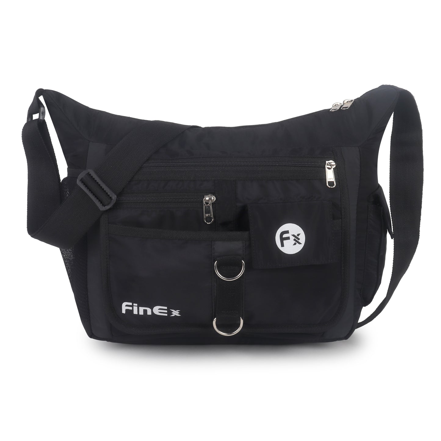 Cross body Sling Bag, Black, Multiple Pockets, Adjustable Shoulder Strap