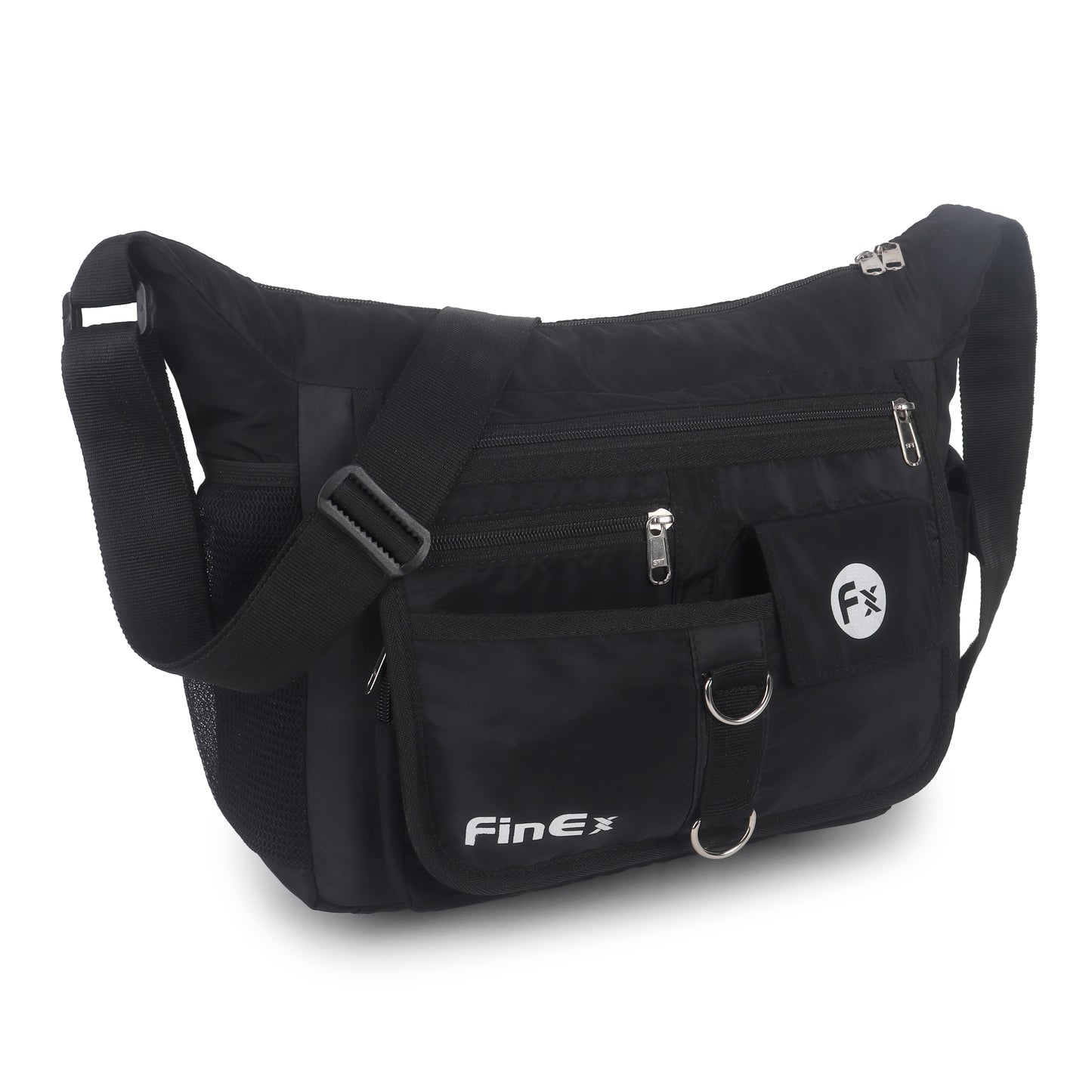 Cross body Sling Bag, Black, Multiple Pockets, Adjustable Shoulder Strap