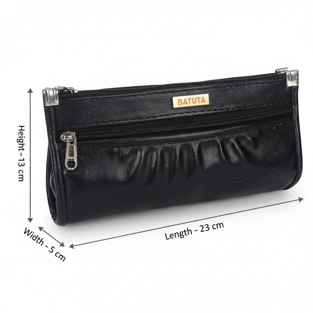 Multiple Pocket Artificial Leather Clutch for Women