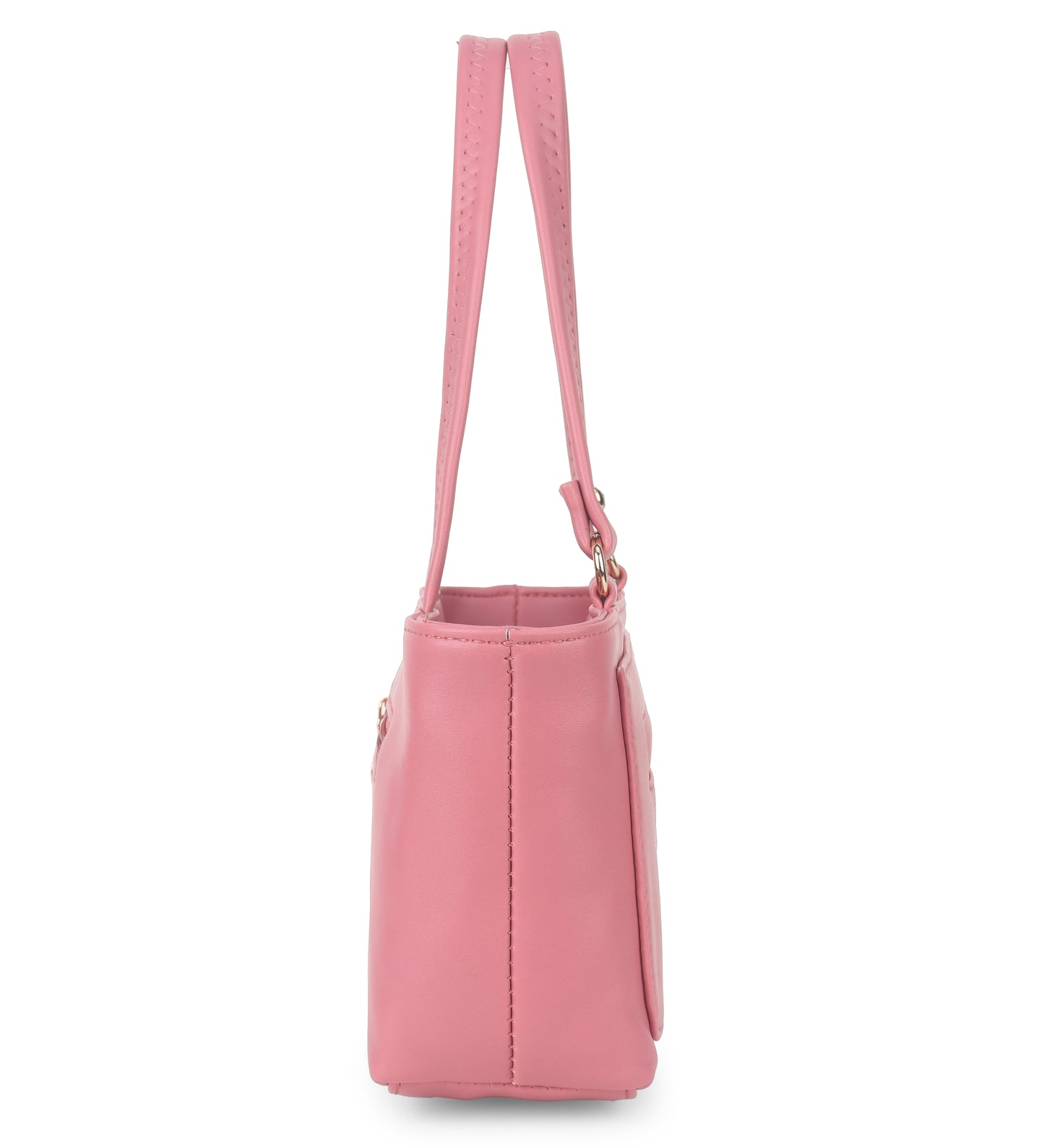 BATUTA - Women's PU Leather Small Handbag, Classic Tote Purse with Front Pocket, (Pink)