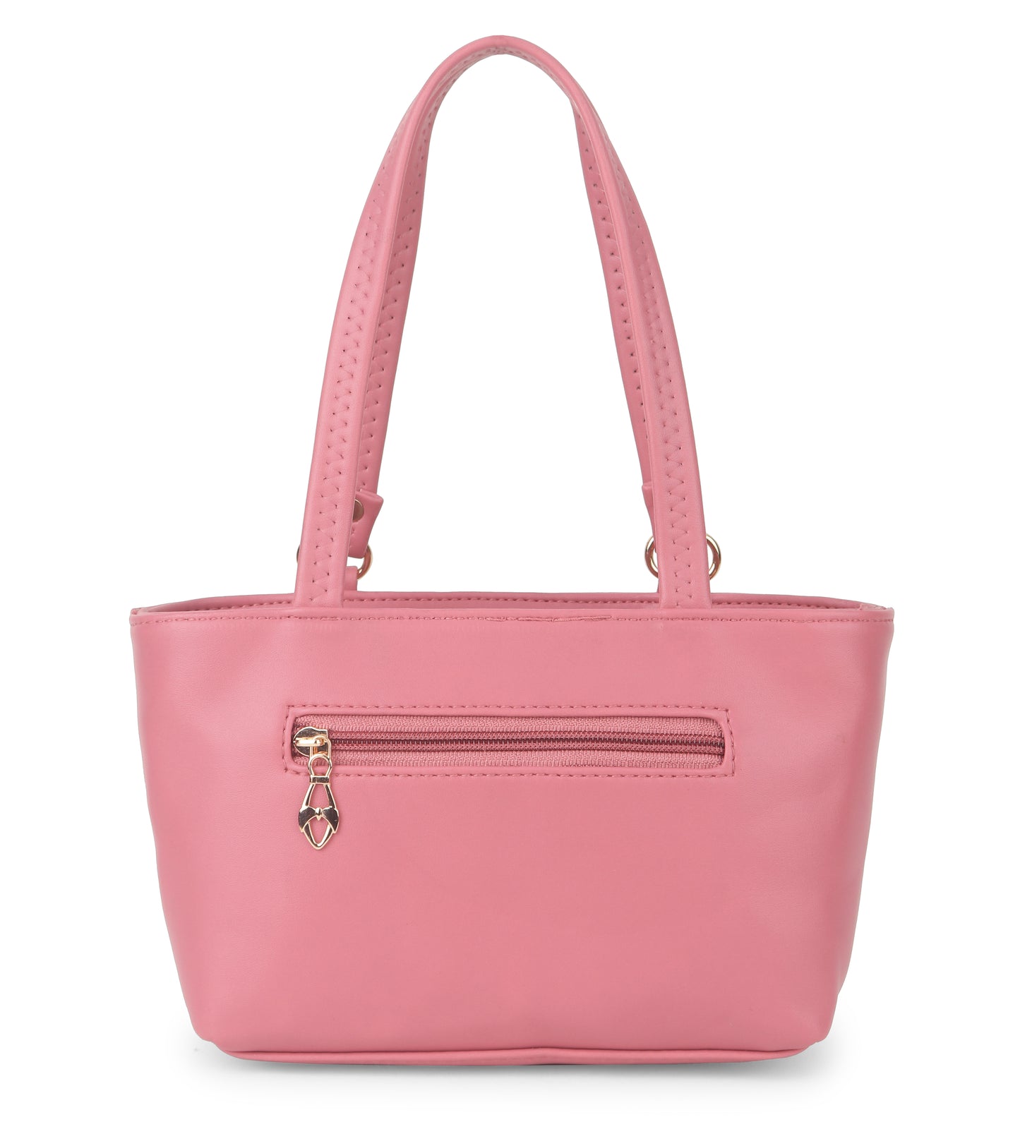 BATUTA - Women's PU Leather Small Handbag, Classic Tote Purse with Front Pocket, (Pink)