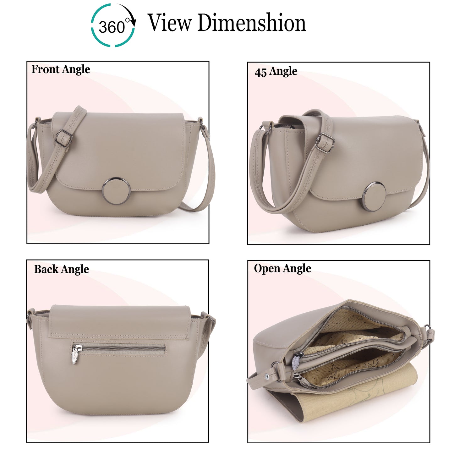 BATUTA Women's Girls Cross Body Sling Bag with Height Adjustable Belt