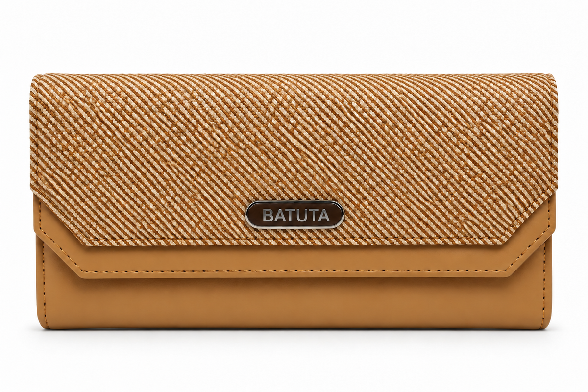 BATUTA Women’s Three Zip Multi-Compartment Clutch Wallet | Stylish Long Purse with Zipper Pocket | Spacious Ladies Wallet for Cash, Cards & Mobile