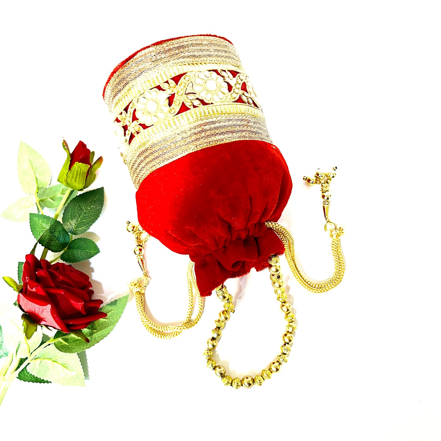 BATUTA- Potli Bags for Women Evening Bag Clutch Ethnic Bride Purse with Drawstring