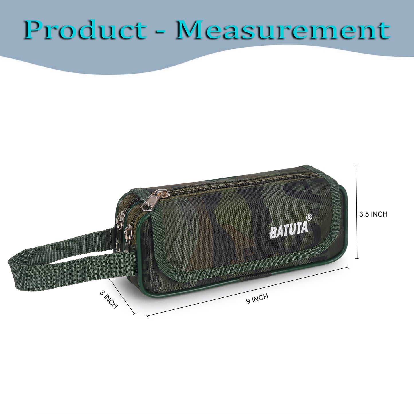 BATUTA - Multi-Purpose Pouch for Stationary Items – Zipper Pouch Stationary Case Pen, Pencil, Cosmetics Pouch