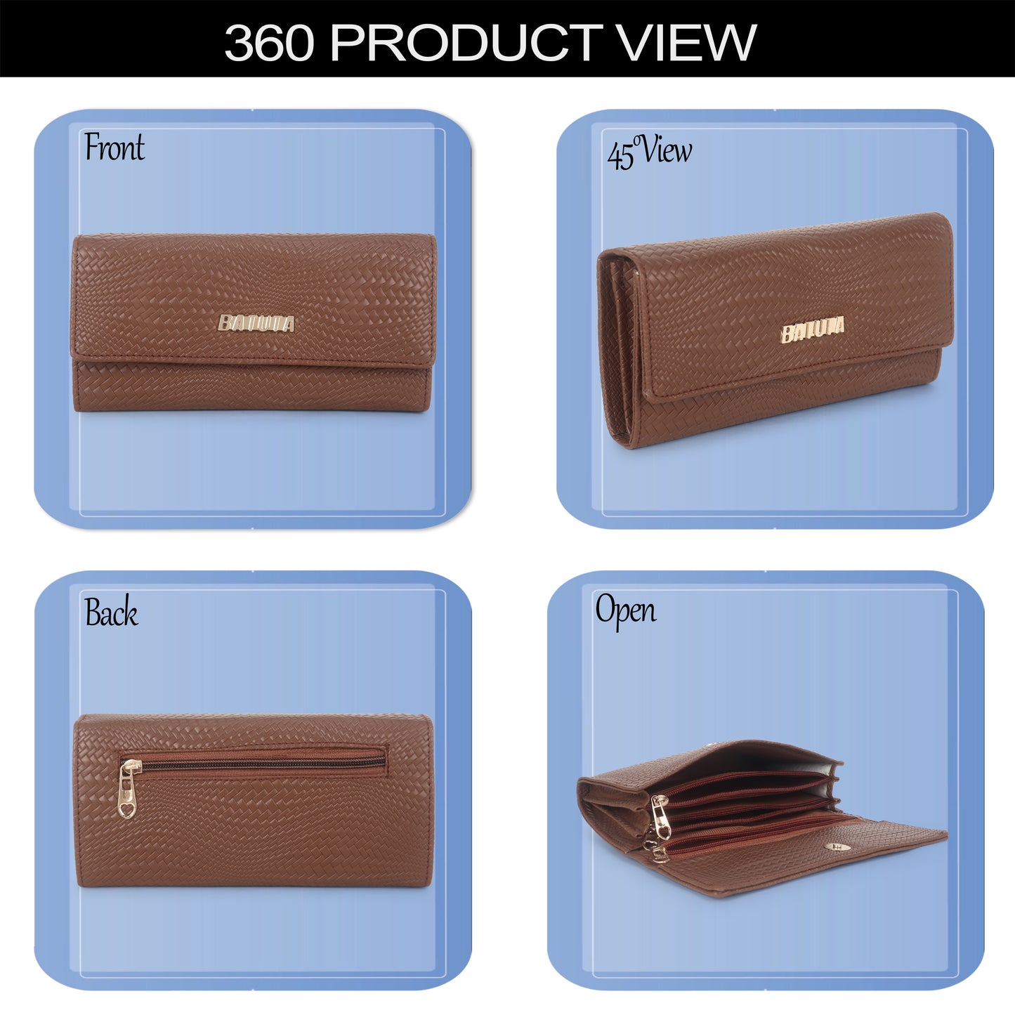 BATUTA PU Leather Women's Wallet Hand Clutch | Phone Pocket | Card Pockets