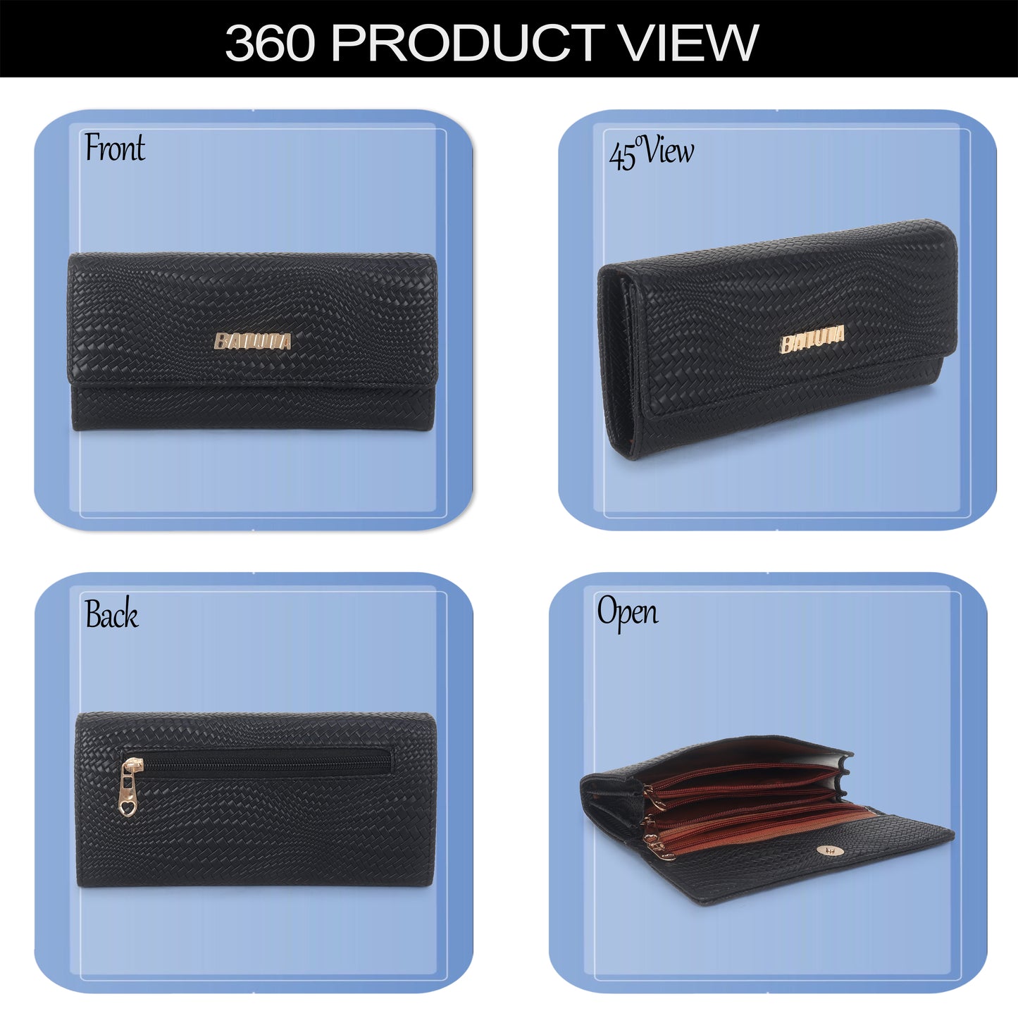 BATUTA PU Leather Women's Wallet Hand Clutch | Phone Pocket | Card Pockets