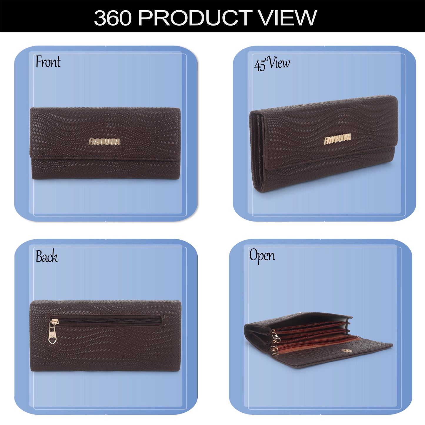 BATUTA PU Leather Women's Wallet Hand Clutch | Phone Pocket | Card Pockets