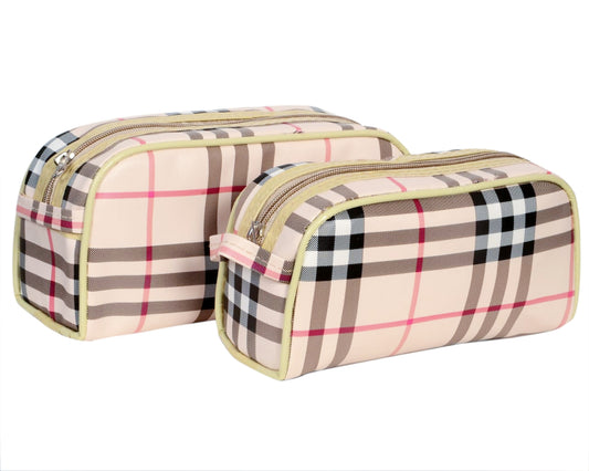 Cosmetic Pouch Toiletry Organiser Storage Bags For Men & Women Pouches For makeup organizer - set of 2