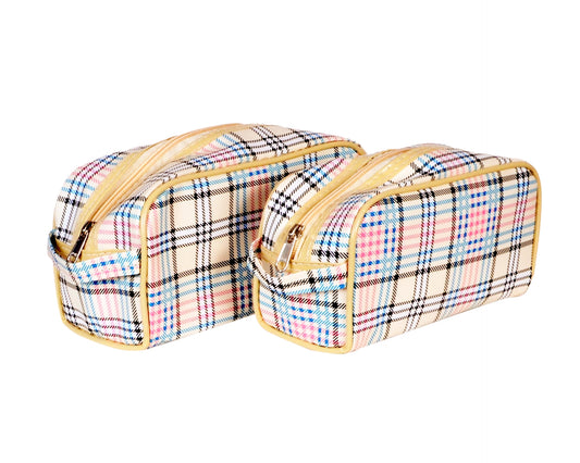 BATUTA HUB - Multipurpose Set of 2 Cosmetic Bag Pouches for Storage, Travel Kit, Makeup Pouch Kit, Storage Organizers, Toiletry Bag