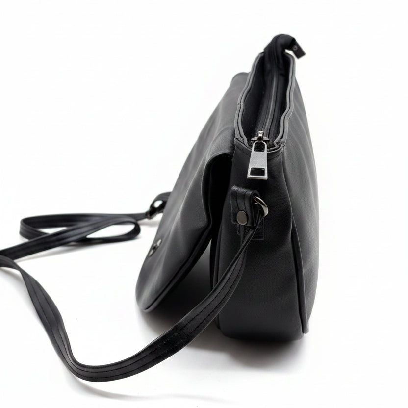 Elegant Flap Closure Crossbody Shoulder Bag with Multiple Compartments