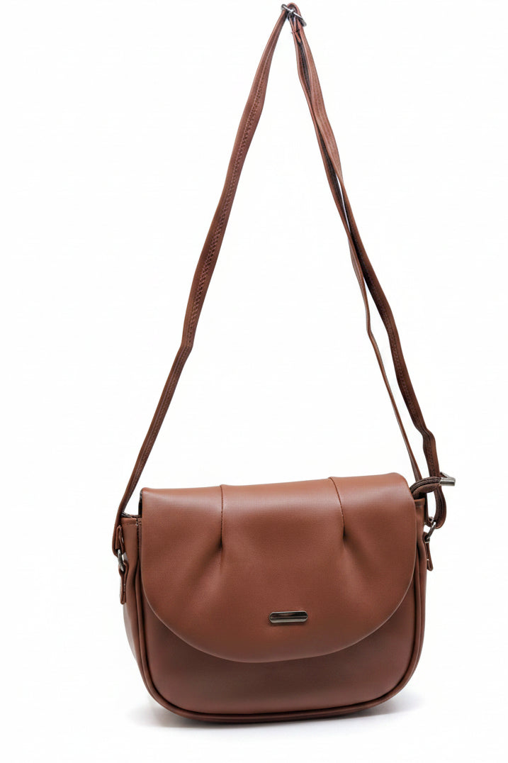 Elegant Flap Closure Crossbody Shoulder Bag with Multiple Compartments