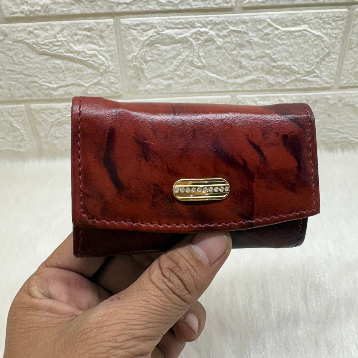 BATUTA HUB Premium Genuine Leather Coin Purse, Brown Compact Card Holder Wallet  Small Handcrafted Money Pouch for Women (Tan)