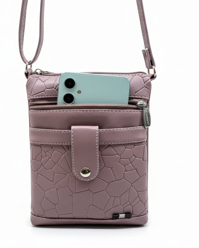 Women Crossbody Sling Bag | Premium PU Leather Small Side Bag for Girls & Ladies | Adjustable Strap | Multiple Zipper Pockets | Lightweight Daily Use Purse