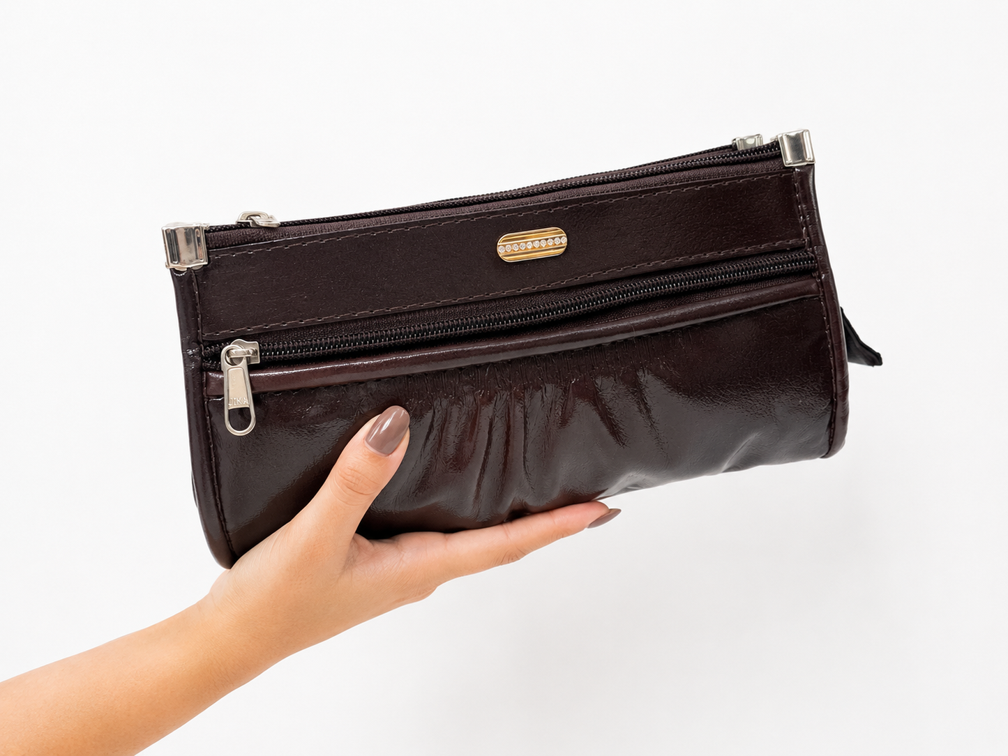 Multiple Pocket  Artificial Leather Clutch for Women