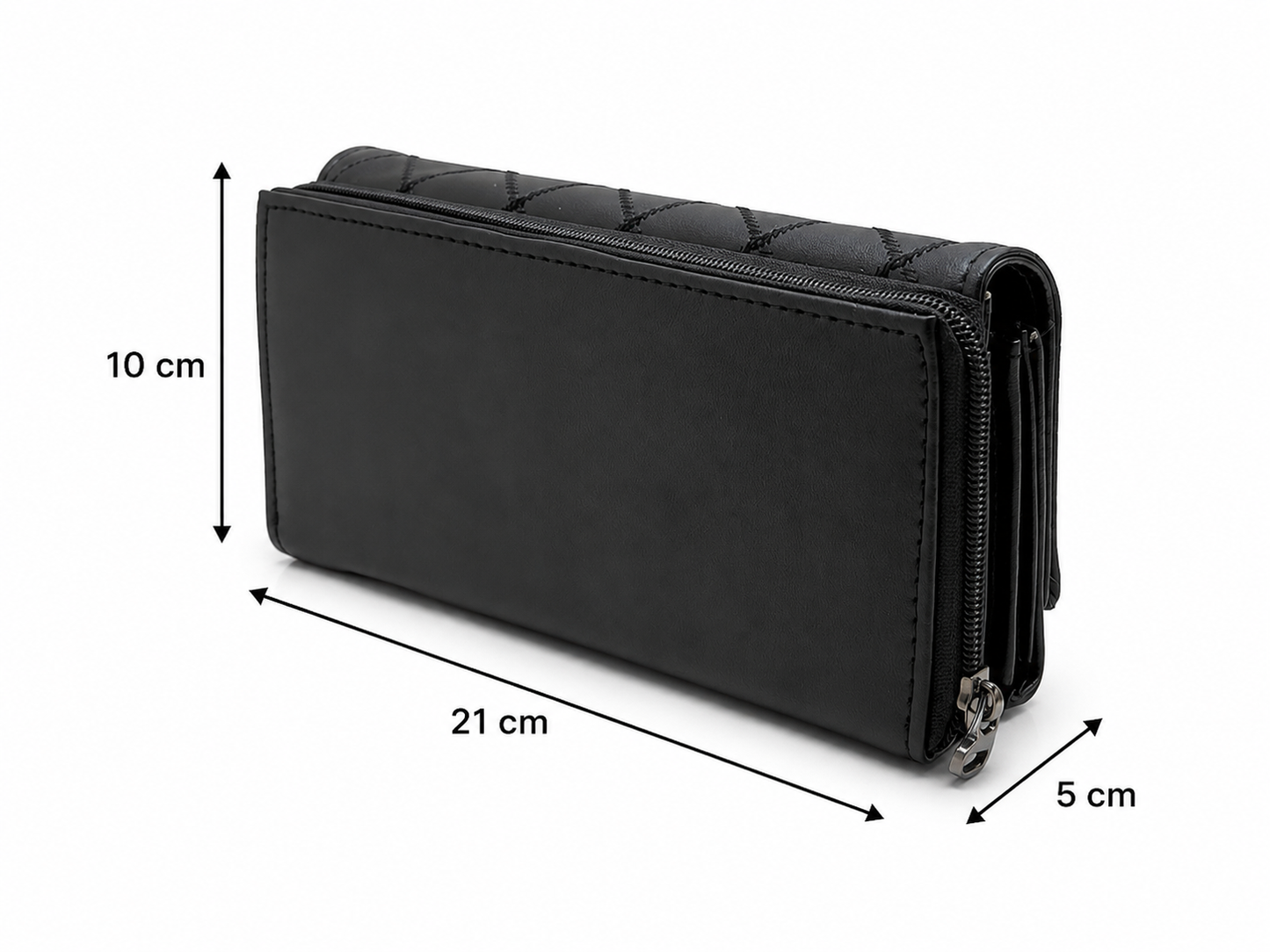 BATUTA Women’s Long Wallet | PU Leather Clutch Wallet for Women | 2 Zip | Multiple Card Slots | Cash & Mobile Holder
