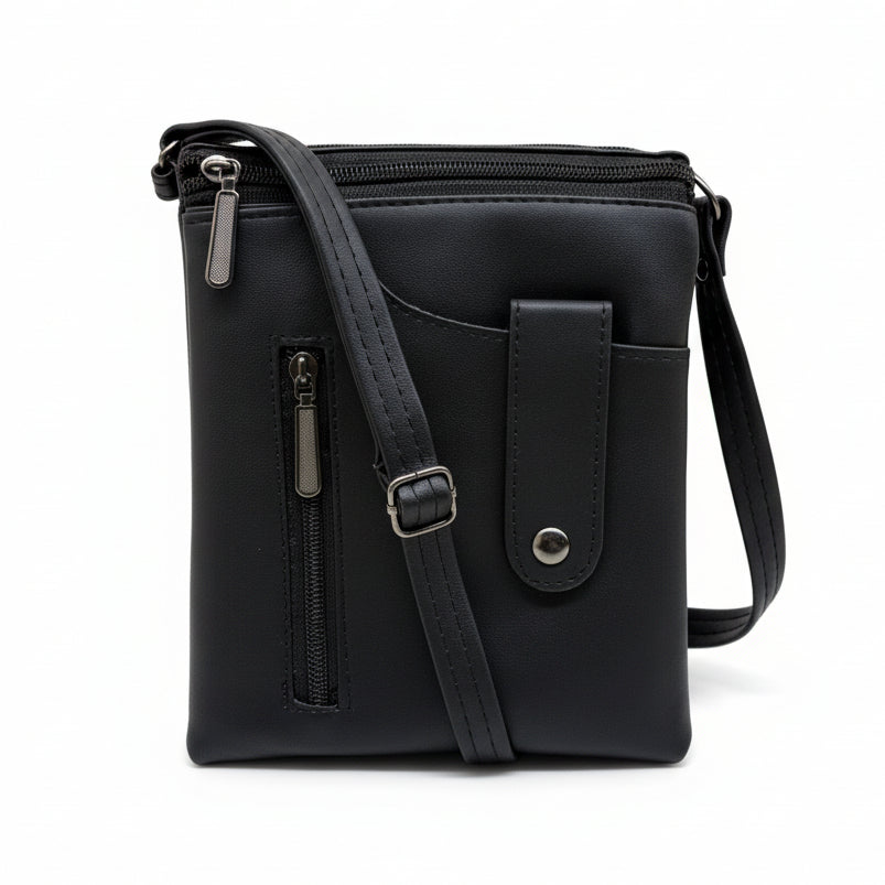 BATUTA HUB Women Crossbody Sling Bag | Premium PU Leather Small Side Bag for Girls & Ladies | Adjustable Strap | Multiple Zipper Pockets | Lightweight Daily Use Purse