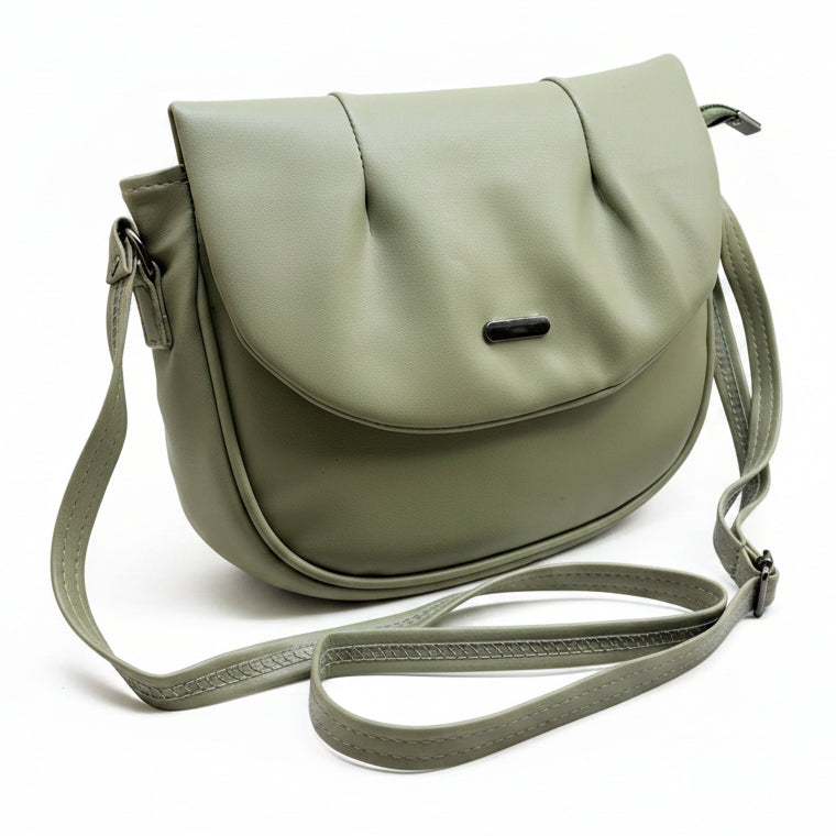 Elegant Flap Closure Crossbody Shoulder Bag with Multiple Compartments