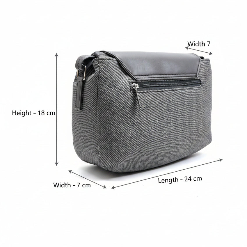 Women’s Stylish Textured Sling Bag | Crossbody Shoulder Bag with Magnetic Flap Closure | Multi-Compartment Everyday Handbag