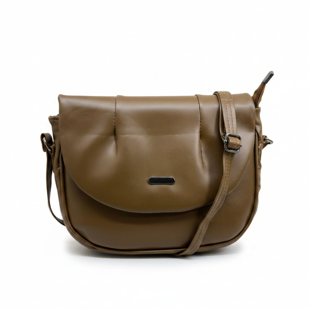 Elegant Flap Closure Crossbody Shoulder Bag with Multiple Compartments