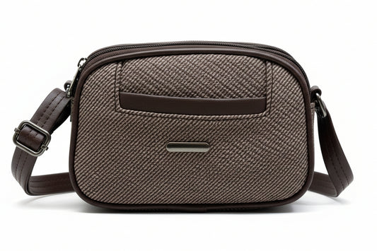 Women Compact Sling Bag | Small Crossbody Shoulder Bag | Multi Pocket | 2 Compartments | Adjustable Strap