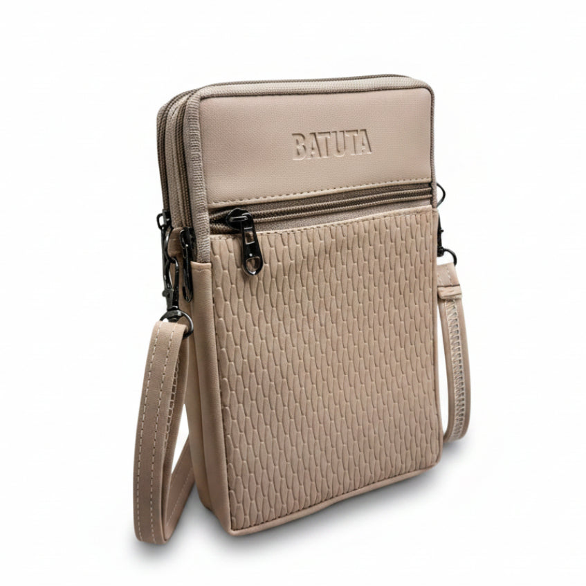 BATUTA HUB Women Crossbody Sling Bag | Premium PU Leather Small Size Bag for Girls & Ladies | Adjustable Strap | Multiple Zipper Pockets | Lightweight Daily Use Purse