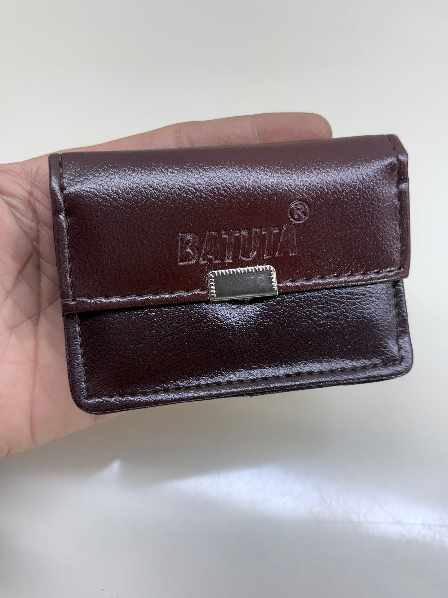 BATUTA HUB Women Casual, Travel Brown Artificial Leather Money Clip - Mini (3 Card Slots, Pack of 2)