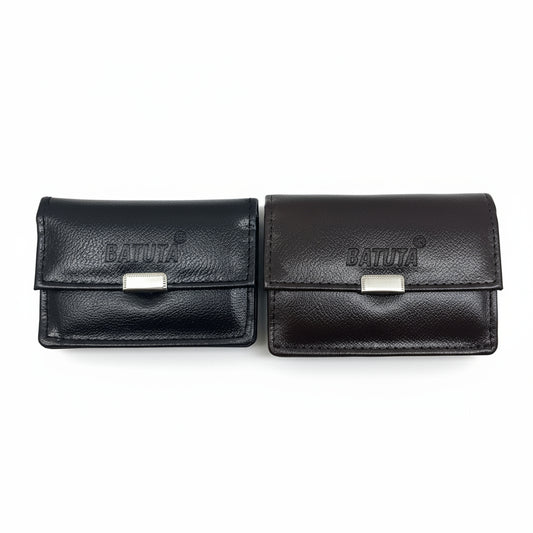 BATUTA HUB Women Casual, Travel Brown Artificial Leather Money Clip - Mini (3 Card Slots, Pack of 2)