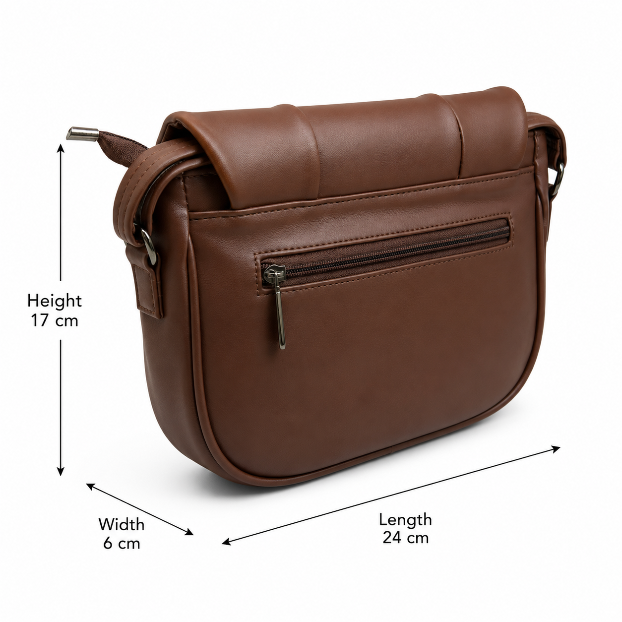 Elegant Flap Closure Crossbody Shoulder Bag with Multiple Compartments