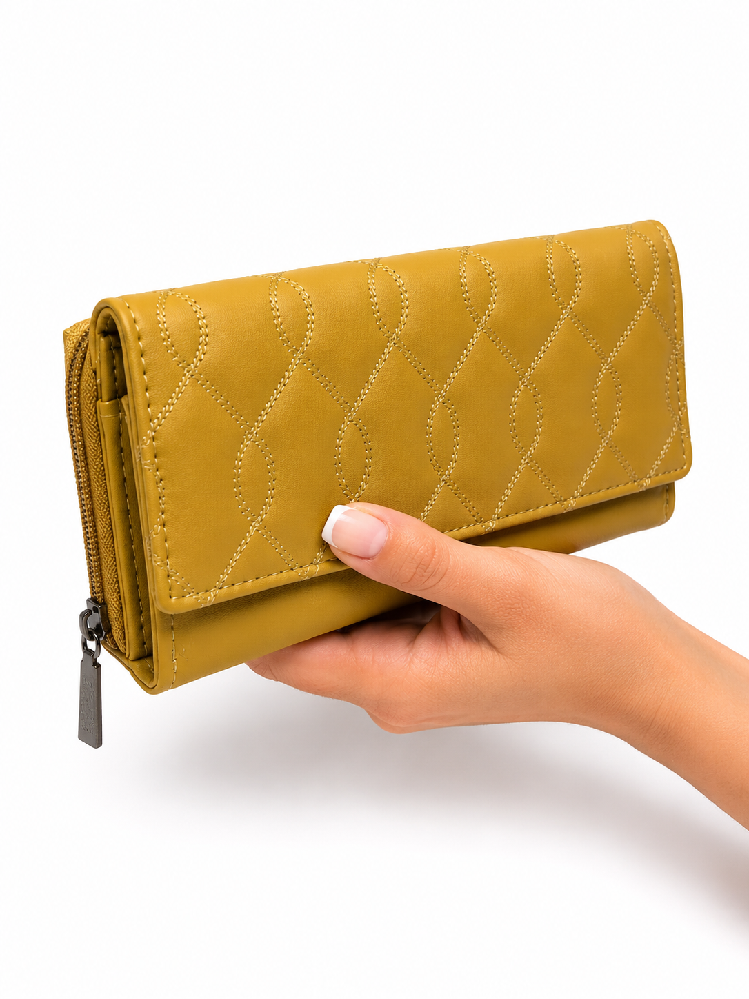 BATUTA Women’s Long Wallet | PU Leather Clutch Wallet for Women | 2 Zip | Multiple Card Slots | Cash & Mobile Holder