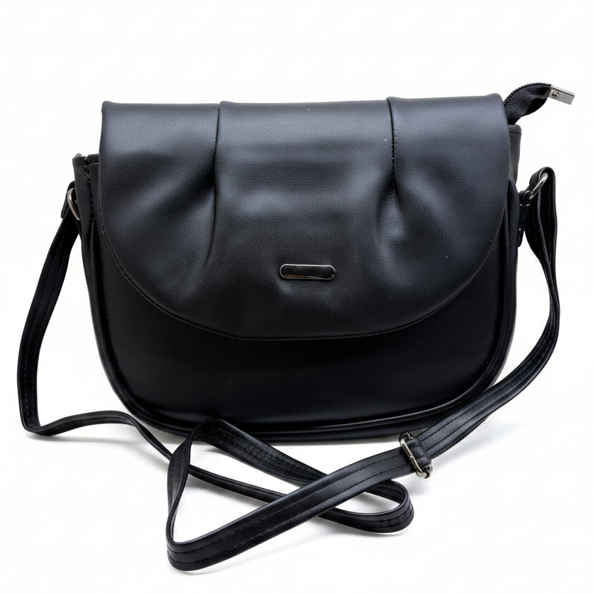 Elegant Flap Closure Crossbody Shoulder Bag with Multiple Compartments