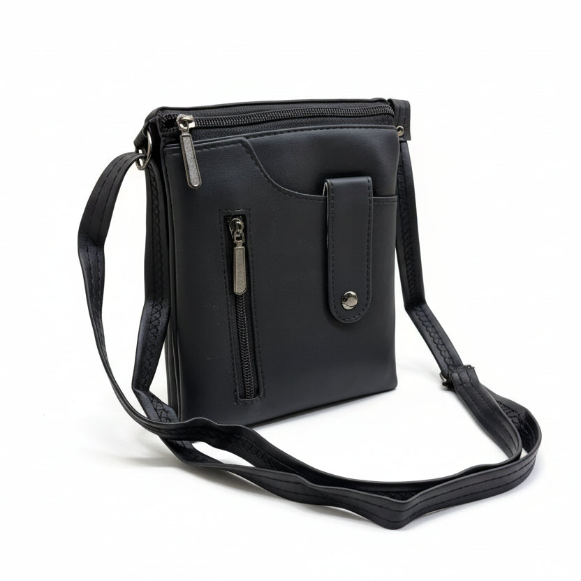 BATUTA HUB Women Crossbody Sling Bag | Premium PU Leather Small Side Bag for Girls & Ladies | Adjustable Strap | Multiple Zipper Pockets | Lightweight Daily Use Purse