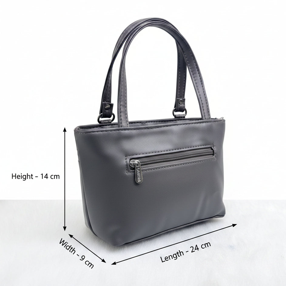 Women Stylish PU Leather Handbag | Small Tote Bag for Daily Use | Zipper Closure Hand Purse for Girls & Women