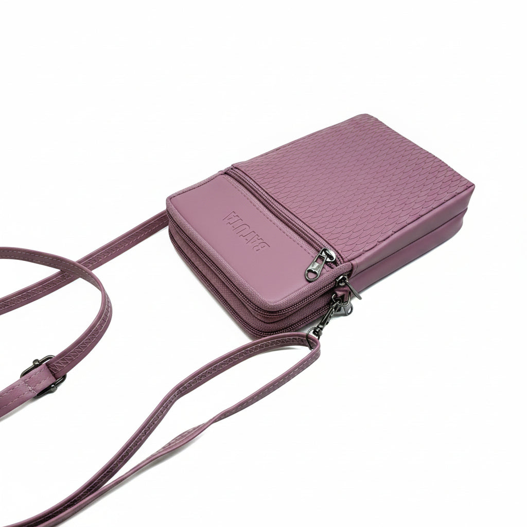 BATUTA HUB Women Crossbody Sling Bag | Premium PU Leather Small Size Bag for Girls & Ladies | Adjustable Strap | Multiple Zipper Pockets | Lightweight Daily Use Purse
