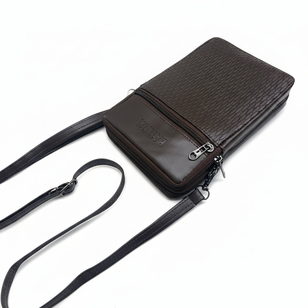 BATUTA HUB Women Crossbody Sling Bag | Premium PU Leather Small Size Bag for Girls & Ladies | Adjustable Strap | Multiple Zipper Pockets | Lightweight Daily Use Purse