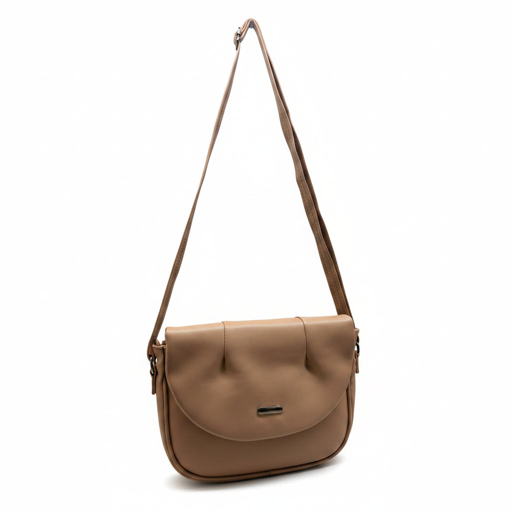 Elegant Flap Closure Crossbody Shoulder Bag with Multiple Compartments