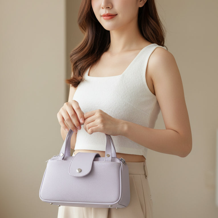 Women Mini Handbag with Sling Strap | Small Stylish Hand Carry Bag | Multi Compartment