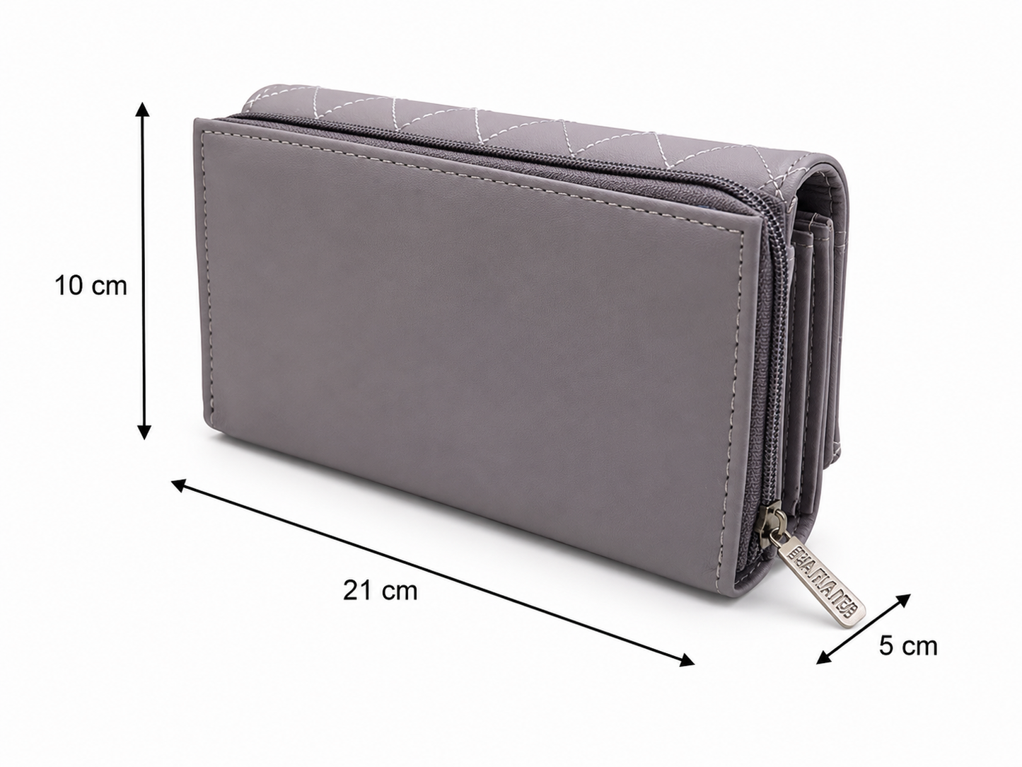 BATUTA Women’s Long Wallet | PU Leather Clutch Wallet for Women | 2 Zip | Multiple Card Slots | Cash & Mobile Holder